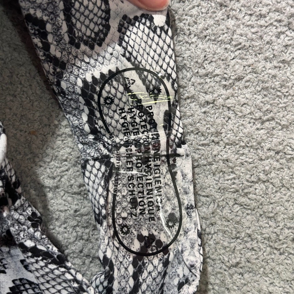 Unbranded Bikini Set Snakeskin S Black‎ White Animal Print Baddie Y2K Summer - Picture 9 of 9